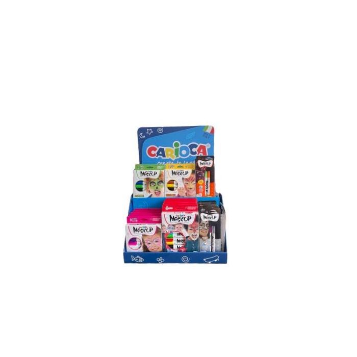 Carioca Mask Up Expositor con 32 Packs de Maquillaje para Fiestas Surtidos