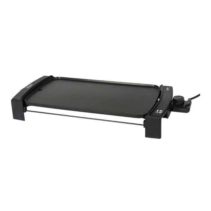 Cecotec Black&Water 2500 Plancha de Asar Electrica de Gran Potencia - Revestimiento Antiadherente - Bandeja Recogegrasas - Temperatura Ajustable - Superficie de 45x25 cm