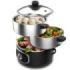 Cecotec Vapovita SteelPot Vaporera Multifuncional - 1300W - Cocina Saludable - Recipientes de Acero Inoxidable - Capacidad de 10L - Tiempo Ajustable - Apagado Automatico - Facil Limpieza - Color Negro