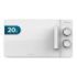 Cecotec Proclean 3020 Flatbed Microondas sin Plato - Potencia de 700W - Capacidad 20L - Revestimiento Ceramico - Temporizador 30min - Tecnologia 3Dwave Envolvente - Elegante - Color Blanco