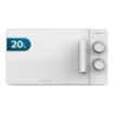 Cecotec Proclean 3020 Flatbed Microondas sin Plato - Potencia de 700W - Capacidad 20L - Revestimiento Ceramico - Temporizador 30min - Tecnologia 3Dwave Envolvente - Elegante - Color Blanco