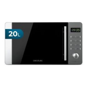 Cecotec Proclean 5010 Flatbed Inox Microondas sin Plato - Potencia de 700W - Capacidad de 20L - 8 Programas Preconfigurados - Revestimiento Ceramico - Temporizador - Elegante - Color Negro