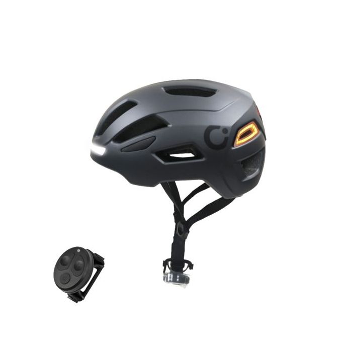 Cecotec BrainGuard Flash Casco Urbano para Bicicleta y Patinete - Talla L-XL - Intermitentes - Luz Trasera - Luz Frontal - Ajustable - Material Ligero y Resistente - Carga USB-C - Color Gris Oscuro