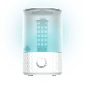 Cecotec BreezeCare 2500 Light Humidificador de Aire - Capacidad 2.5L - Humidificacion de 250 ml/h - Control Ajustable de Vapor - LED - Limpieza Facil - Cobertura hasta 30m2 - Uso Seguro - Color Blanco