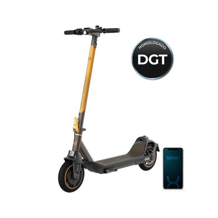 Cecotec Bongo Serie M30 Connected Coloring Tech Patinete Electrico - 700W - Autonomia 30km - Ruedas de 8.5” - Sistema de Frenado Doble - Bluetooth - Velocidad hasta 25km/h - Color Negro y Amarillo