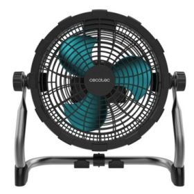 Cecotec ProIndustry Portable Ventilador Industrial de Suelo Inalambrico con 3 Aspas - Bateria de 12.000mAh - 9 Velocidades - Diametro de 10" - Rejilla Protectora - Inclinacion Ajustable - Color Negro