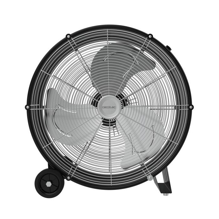Cecotec ProIndustry 2000 Ventilador Industrial de Suelo con 3 Aspas de Aluminio - 120W - 3 Velocidades - Flujo de Aire 5404.2 m3/h - Facil Transporte con Asas y Ruedas - Rejilla Protectora - Color Negro