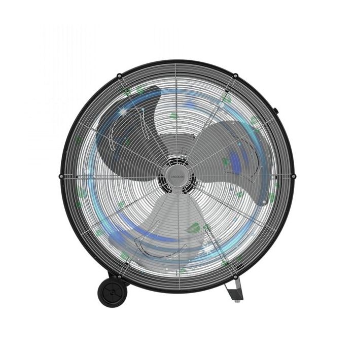 Cecotec ProIndustry 3000 Ventilador Industrial de Suelo con 3 Aspas de Aluminio - 240W - 3 Velocidades - Flujo de Aire 10473m3/h - Facil Transporte - Rejilla Protectora - Color Negro