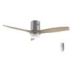 Cecotec EnergySilence Aero 5600 Classic Steel Ventilador de Techo con 3 Aspas de Madera y Luz - 40W - Diametro de 52" - 6 Velocidades - LED - Modo Invierno - Temporizador - Acero Inoxidable