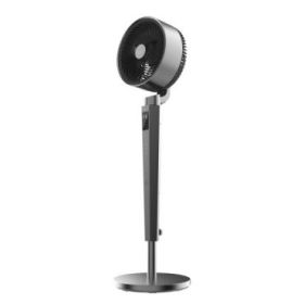 Cecotec EnergySilence 2400 Cyclone Noir Ventilador de Pie - 40W - 24 Velocidades - Oscilante - Mando a Distancia - Temporizador - Pantalla LED y Tactil - Altura Regulable - Color Negro y Gris