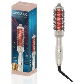 Cecotec InstantCare ThermoGlow Cepillo Alisador - Tecnologia de Infrarrojos - 5 Temperaturas Ajustables - Barril de 38mm - Funcion Memoria - Pantalla Digital - Apagado Automatico - Color Blanco