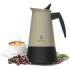 Cecotec Piccolina 600 Cafetera Italiana para 6 Tazas de Acero Inoxidable - Capacidad de 300ml - Junta de Silicona - Compatible con Todo Tipo de Cocinas - Valvula de Seguridad - Color Negro y Verde