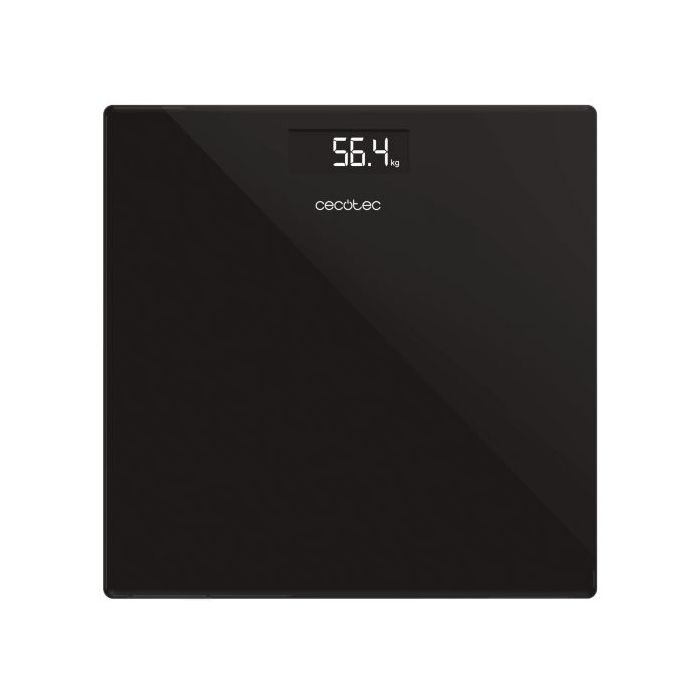 Cecotec Surface Precision Bascula Corporal - Tecnologia Autoencendido - Funciona con Pilas - Seguridad con Agarre - Facil de Usar - Combina Estilo y Funcionalidad - 300x300mm - Color Negro
