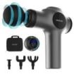 Cecotec SkinCare Massage Gun Pistola de Masaje - LCD - Relaja Musculos y Mejora Circulacion - Intensidad Ajustable - 4 Cabezales Intercambiables - Estuche de Almacenamiento - Color Negro y Gris