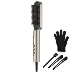 Cecotec InstantCare Lisse IonTech Cepillo Alisador - Alisado con Iones - 9 Niveles de Temperatura - Ceramico - Guante y Clips - Control Termico - Seguro y Resistente - Color Blanco