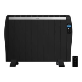 Cecotec ReadyWarm 2100 Thermal Emisor Termico con 10 Elementos - 1500W - Cobertura hasta 20 M² - Pantalla LCD - Mando a Distancia - Programador Semanal - Termostato - Color Negro