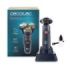 Cecotec PrecisionCare Pro Afeitadora Rotativa - Pantalla LCD - Cuchillas de Titanio Dobles - Autonomia 80min - Resistencia IPX6 - Base de Carga - Color Azul Marino
