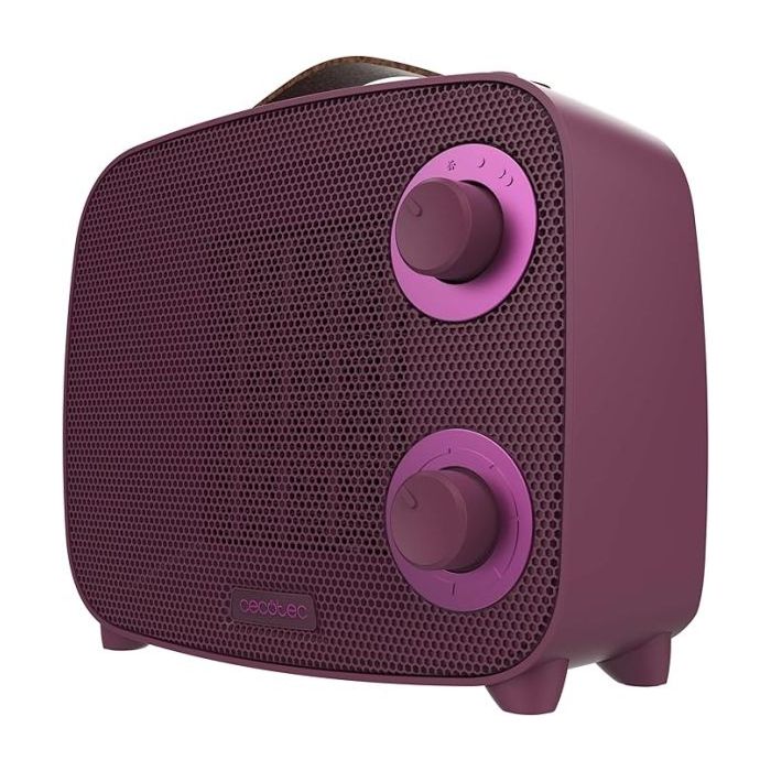 Cecotec ReadyWarm 1500 Ceramic Pink Aura Calefactor Ceramico - 1500W - Cobertura hasta 15 M² - Termostato Regulable - 3 Modos de Uso - Estilo Moderno - Triple Sistema de Seguridad - Color Rosa