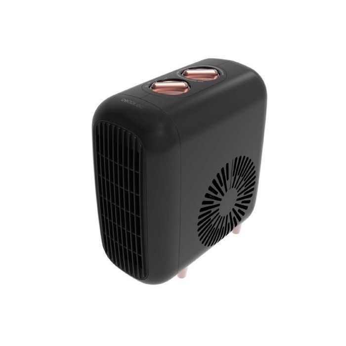 Cecotec ReadyWarm 600 Lagoon Calefactor Ceramico - 2000W - Control Tactil y Remoto - Oscilacion Automatica - Termostato Regulable - Seguridad contra Sobrecalentamiento - Silencioso 30dB - Color Negro