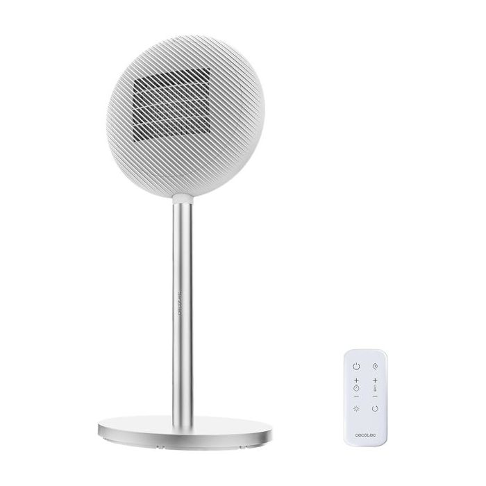 Cecotec ReadyWarm 2100 Sun Calefactor Ceramico - 2000W - Control Tactil y Remoto - Oscilacion Automatica - Termostato Regulable - Mando a Distancia - Seguridad contra Sobrecalentamiento - Color Blanco