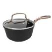 Cecotec Polka Fantasy Cazo de 16cm de Diametro - Capacidad 1.3L - Aluminio Forjado - Tapa de Cristal Templado - Antiadherente - Apto para Horno hasta 230°C - Compatible con Induccion - Color Negro