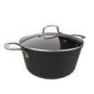 Cecotec Polka Fantasy Olla de 28cm de Diametro - Capacidad de 7.1L - Aluminio Forjado - Tapa de Cristal Templado - Asas de Acero Inoxidable - Antiadherente - Compatible con Induccion - Color Negro
