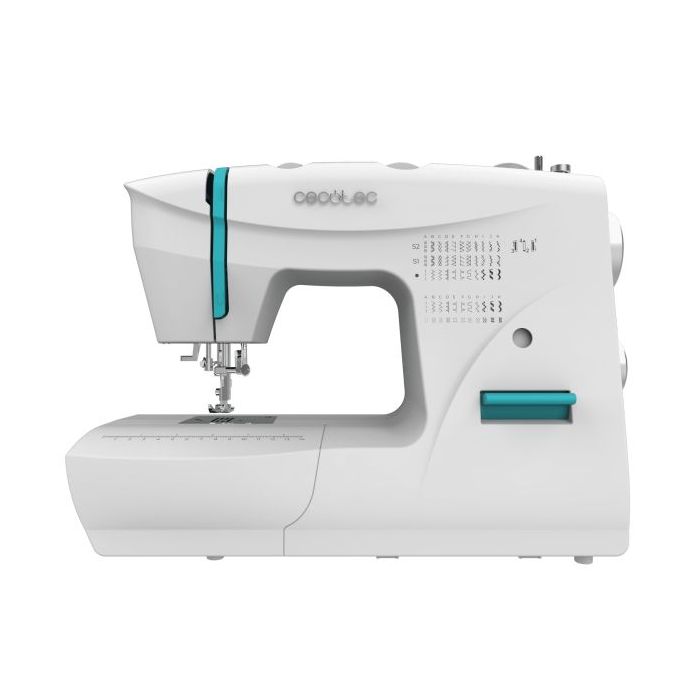 Cecotec BelleCouture 6600 Maquina de Coser - 66 Puntadas Variadas - Ojal en 4 Tiempos - Accesorios Completos - Cambio Rapido de Prensatelas - Luz LED - Brazo Libre y Almacenamiento - Color Blanco