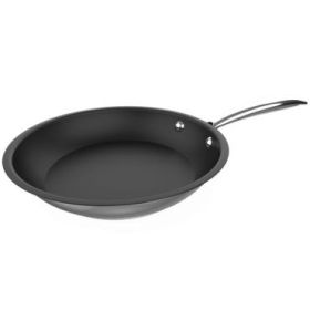 Cecotec Polka Classy Steel Sarten de Acero Inoxidable de 18cm - Revestimiento Antiadherente - Apta para Horno 230°C - Compatible con Induccion - Mango Remachado - Color Negro