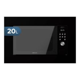 Cecotec GrandHeat 2000 Built-in Microondas Encastrable - 700W - Capacidad 20L - Grill 900W - 9 Funciones Preconfiguradas - Descongelacion por Peso - Temporizador - Seguridad Infantil - Color Negro