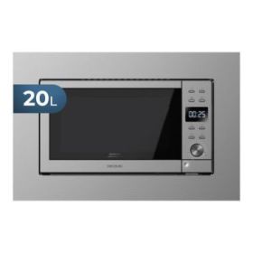 Cecotec GrandHeat 2000 Built-in Microondas Encastrable - 700W - Capacidad 20L - Grill 900W - 9 Funciones Preconfiguradas - Revestimiento Acero Inoxidable - Temporizador 95min - Seguridad Infantil
