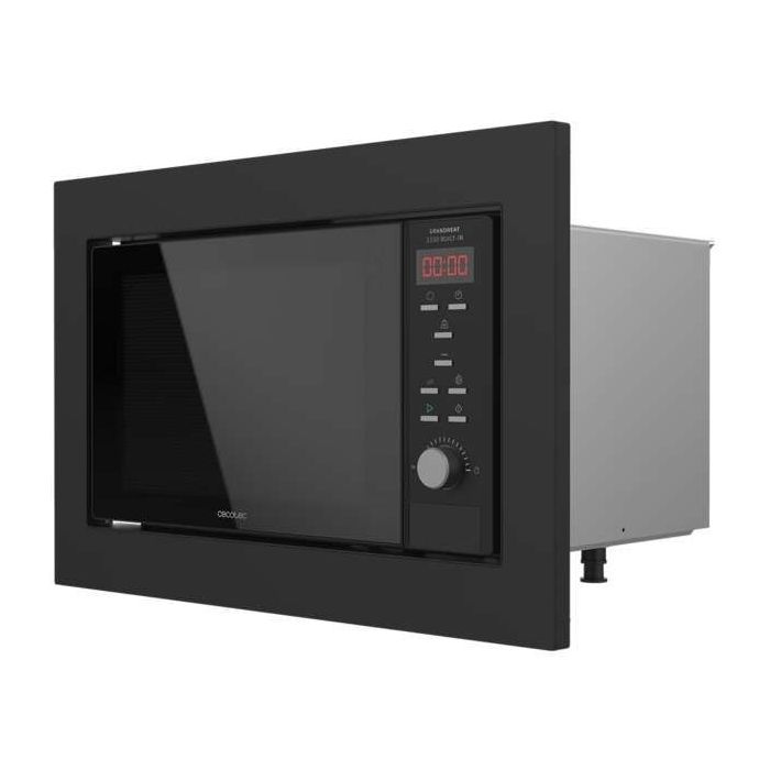 Cecotec GrandHeat 2350 Built-In Black Microondas Encastrable con Grill 23L 900W - Temporizador - 9 Funciones Preconfiguradas