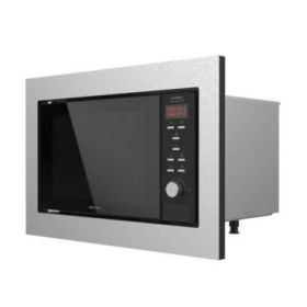 Cecotec GrandHeat 2350 Built-In SteelBlack Microondas Encastrable con Grill 23L 900W - Temporizador - 9 Funciones Preconfiguradas