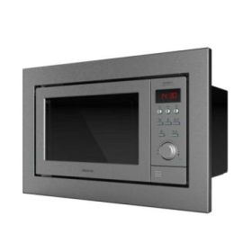 Cecotec GrandHeat 2350 Built-In Steel Microondas Encastrable con Grill 25L 900W - Temporizador hasta 90min - 10 Funciones Preconfiguradas