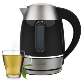 Cecotec Thermosense 400 VisionLight Hervidor de Agua Electrico - 2200W - Capacidad de 1.7L - Tactil - 7 Niveles - Acero Inoxidable - Mantenimiento de Calor - Autoapagado - Base 360º - Color Negro