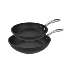 Cecotec Polka Fantasy Silver Pack de 2 Sartenes de 20 y 24cm - Revestimiento Antiadherente - Aluminio Forjado - Libre de PFOA - Compatible con Induccion - Mango Remachado - Color Negro