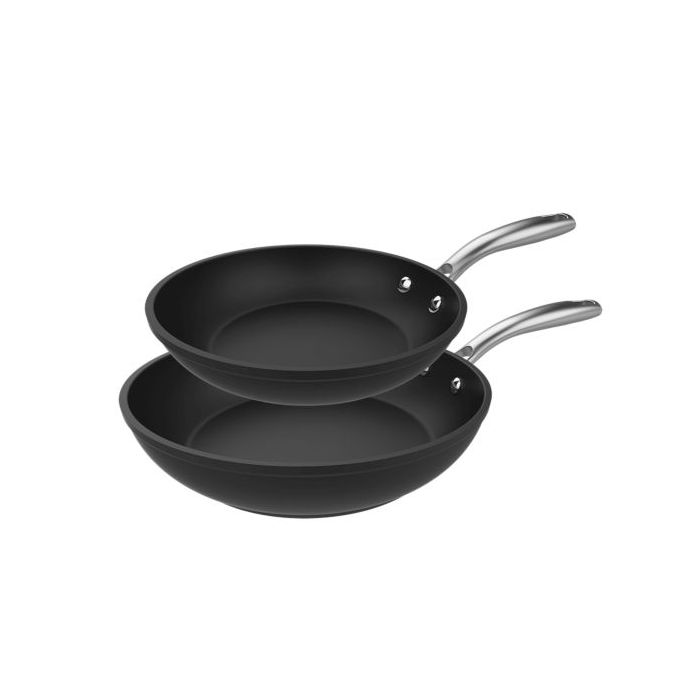 Cecotec Polka Fantasy Silver Pack de 2 Sartenes de 20 y 24cm - Revestimiento Antiadherente - Aluminio Forjado - Libre de PFOA - Compatible con Induccion - Mango Remachado - Color Negro