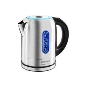 Cecotec ThermoSense 290 Steel Hervidor de Agua 2200W - Capacidad 1,7L - Acero Inoxidable - Ajuste Electronico de Temperatura - Libre de BPA - Filtro Antical - Base con Giro 360º - Doble Sistema de Seguridad