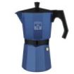 Cecotec Mokclassic 300 Cafetera Italiana para 3 Tazas - Aluminio Fundido - Apta para Gas, Electrica y Vitro - Facil de Desmontar - Junta de Silicona - Valvula de Seguridad - Color Azul