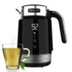 Cecotec ThermoSense 600 Touch Black Hervidor de Agua Electrico - 2200W - Capacidad 1.7L - Acero Inoxidable - Libre de BPA - Pantalla Tactil - Ajuste de Temperatura - Apagado Automatico - Color Negro
