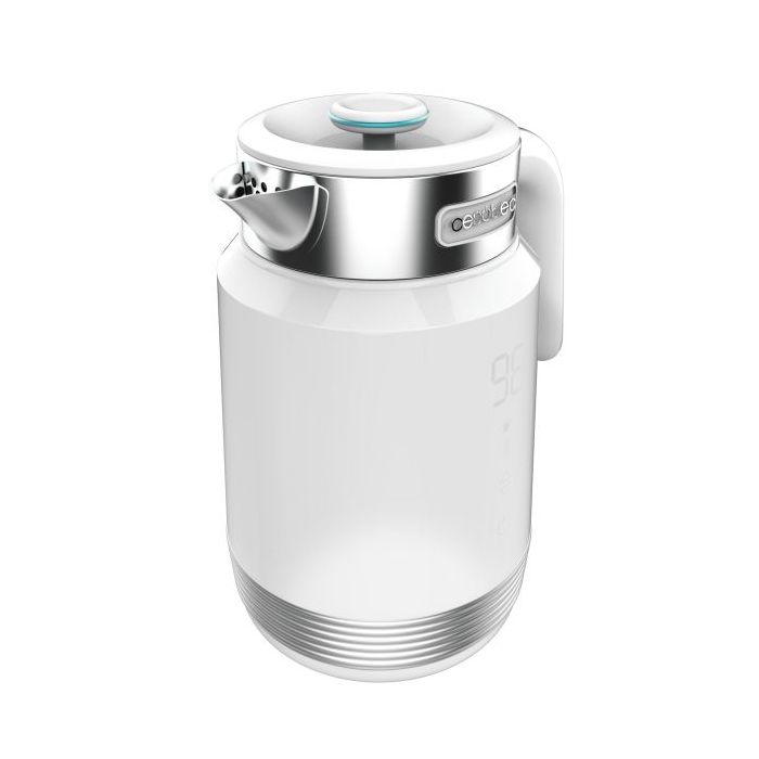Cecotec ThermoSense 600 Touch White Hervidor de Agua Electrico - 2200W - Capacidad 1.7L - Tactil - Ajuste Temperatura de 40 a 100°C - Libre de BPA - Filtro Desmontable - Autoapagado - Color Blanco