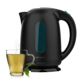 Cecotec Thermosense 180 Hervidor de Agua Electrico - Potencia de 2200W - Capacidad 1.7L - Libre de BPA - Filtro Antical Desmontable - Base Giratoria 360º - Apagado Automatico - Color Negro