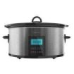 Cecotec Chupchup Matic Olla de Coccion Lenta - Pantalla LCD - Capacidad 5.5L - Cubeta Ceramica Ovalada - Programable - Tapa Cristal Abatible - Recetario - Acero con Acabados en Negro