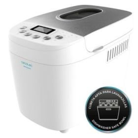 Cecotec Bread and Co 1500 PerfectCook Panificadora Automatica - 850W - 15 Programas Automaticos - 2 Resistencias - Apto para Lavavajillas - Tostado en 3 Niveles - Pantalla LCD - Color Blanco