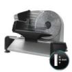 Cecotec Rock’nCut Twin Cortafiambres de 180W - 2 Discos de 190mm - Antiadherente - Grosor hasta 15mm - Acabados en Acero Inoxidable - Base con Ventosas - Proteccion para Manos - 40x23x26cm - Color Negro
