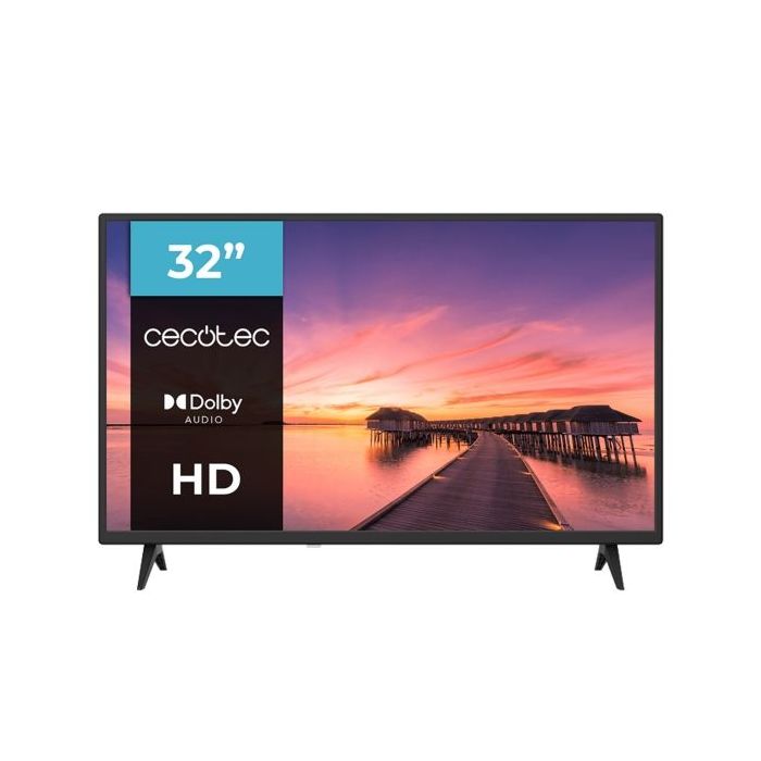 Cecotec 0 Series 0032 Televisor Smart TV de 32" LED con Resolucion HD - Sonido Dolby - Memoria Flash - Conexiones HDMI y USB - Color Negro