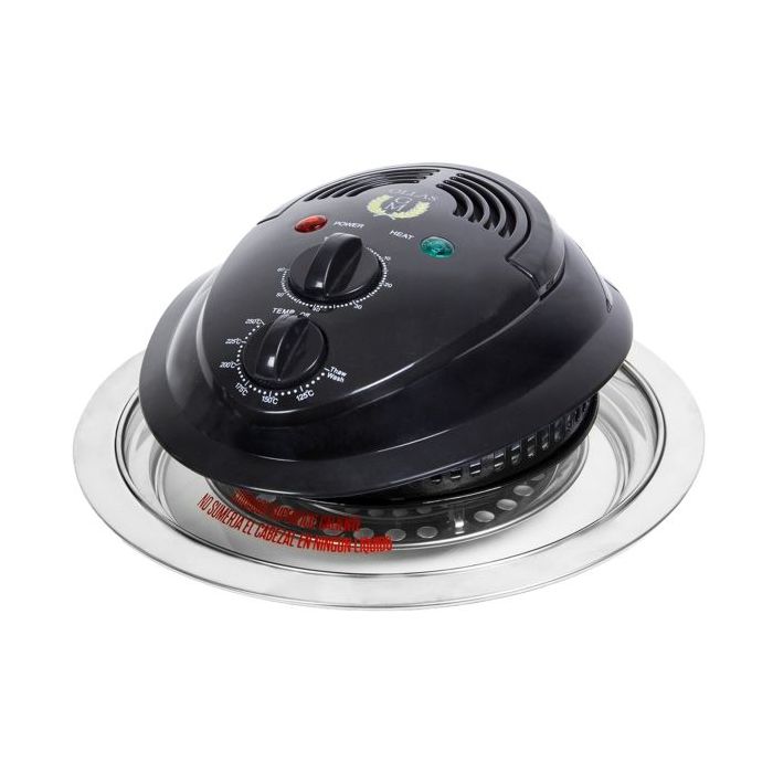 Cecotec Cabezal de Horno para Ollas GM de 6L - Potencia de 700W - Termostato hasta 250°C - Sistema de Aire Caliente - Temporizador 60min - Regulable y Seguro - Color Negro