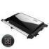 Cecotec Rock'nGrill 750 Full Open Parrilla Electrica - 750W - Apertura 180º - Revestimiento Antiadherente - Placa Flotante - Indicador Luminoso - Cierre Vertical con Pinza - 23x14.5cm - Color Negro