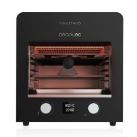 Cecotec Txuletaco 8000 Inferno Horno para Asar - 2200W - Temperatura 850°C - Parrilla de Hierro - Piedra y Bandeja para Pizzas - Termometro Digital - Bandejas Recogegrasas - 36x38x39.5cm - Color Negro