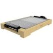 Cecotec Tasty and Grill 2000 Bamboo MixStone Plancha Electrica - 2000W - Grill y Plancha - Antiadherente - Bambu Natural - Termostato - Apta para Lavavajillas - Bandeja Recogegrasas - Color Madera Claro