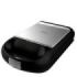 Cecotec Rock'nToast Family Sandwichera Extragrande 3 en 1 - 1500W - Capacidad para 4 Sandwiches - 3 Placas Intercambiables - Antiadherente - Apertura 180° - Acero Inoxidable - Color Negro